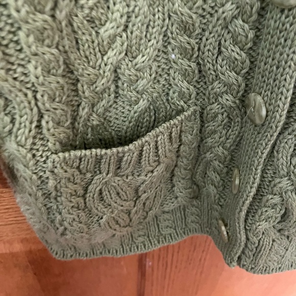 arancrafts merino wool, green sweater - Picture 5 of 5